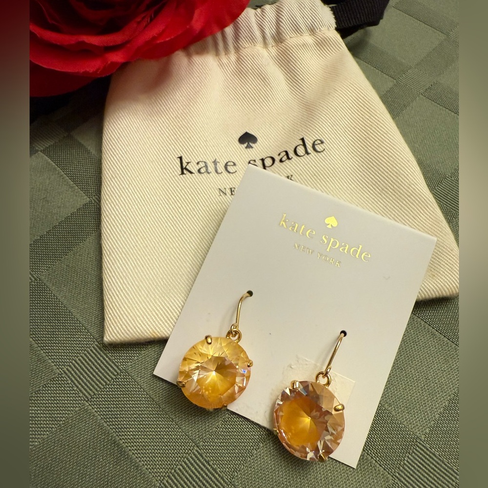 NWT Kate Spade That Sparkle Yellow Drop Earrings